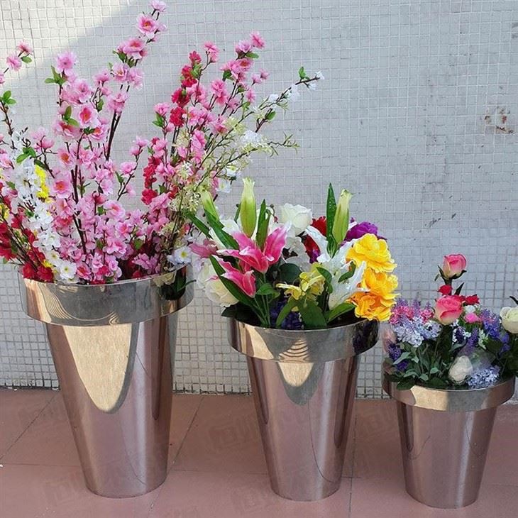 Galvanized Stainless Steel Flower Planter