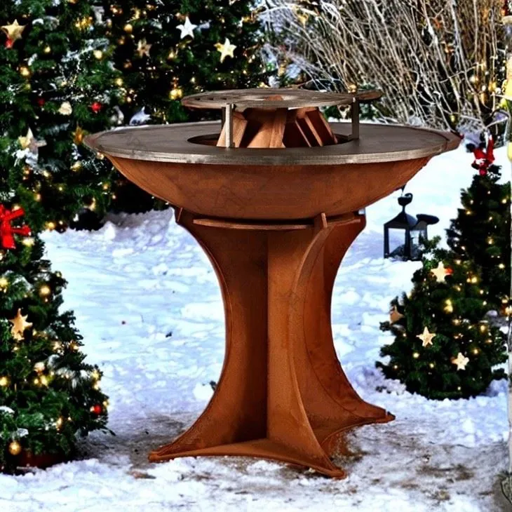 Hot Sale Patio Corten Steel BBQ Grill in Europe