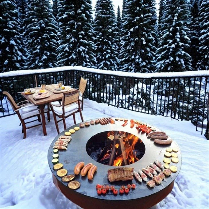 Hot Sale Patio Corten Steel BBQ Grill in Europe