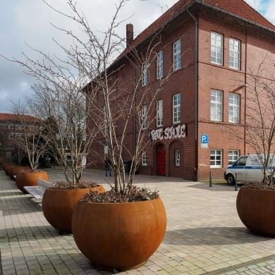 Corten Steel Planter Square Tapered Pot Extra Large